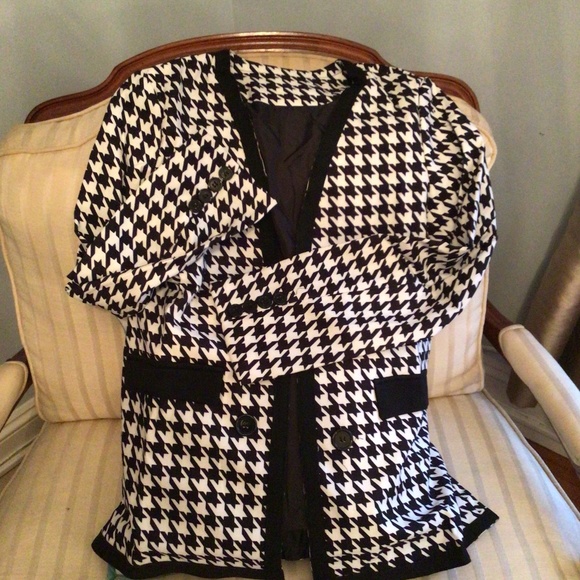 2xHP💝Black and White Houndstooth Jacket - Picture 6 of 10
